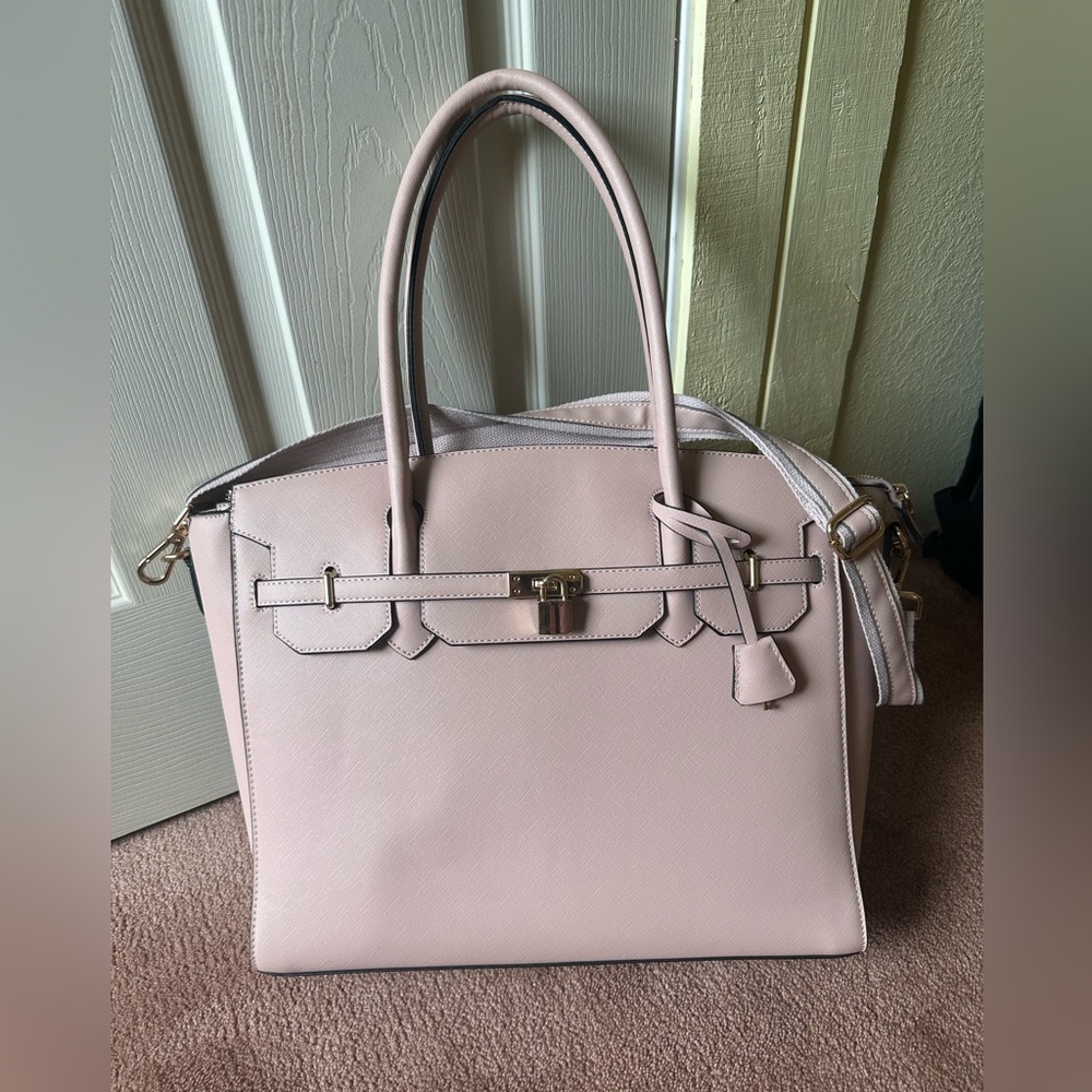 Amazon Lock Laptop Satchel In Dusty Rose Color